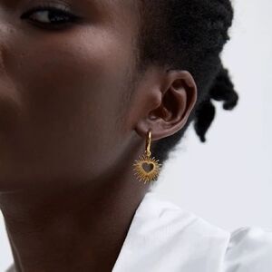Sun radiant hoop earrings N91